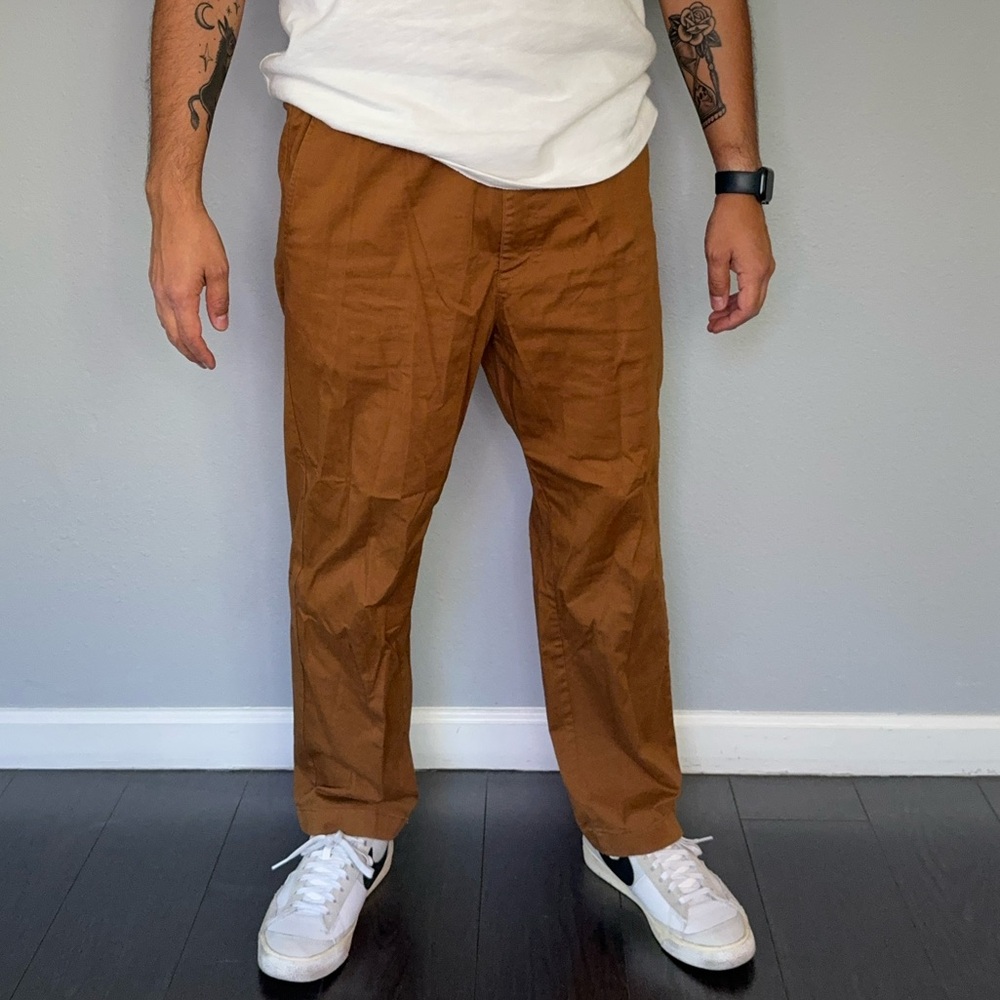 Uniqlo Wide Leg Drawstring pants in Mustard